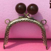   ʰ   7.5cm û  ݼ ɼ  Diy ó/Purse Frame Hanger Embossing Colored Beads 7.5cm Bronze Brown Metal Clasps Purses Handles Diy